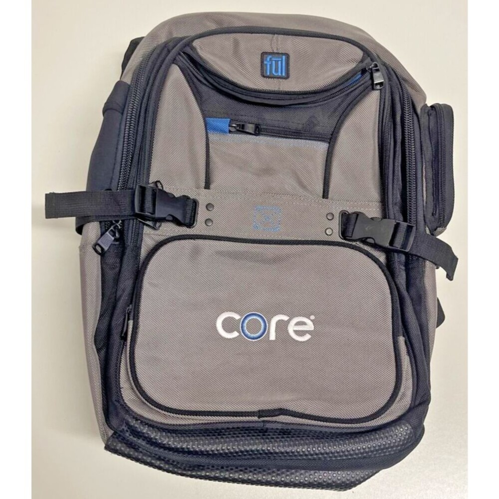 Ful Black Blue Padded Laptop Backpack Travel bag Book Bag Fūl CORE Hydration